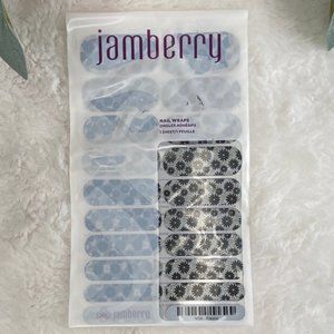 Jamberry Nail Wraps Women's Girl's Black & Silver